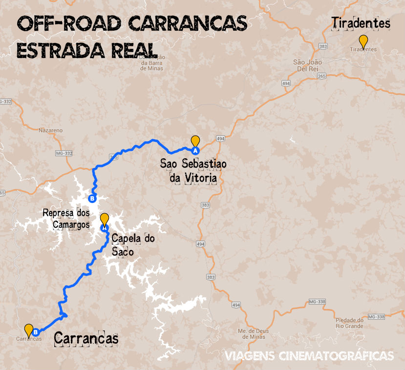 Carrancas Estrada Real - Mapa
