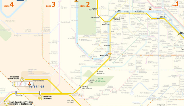 Versailles - Como Chegar - Mapa Trem