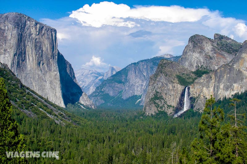 O parque Yosemite é uma das paisagens mais espetaculares da Califórnia.