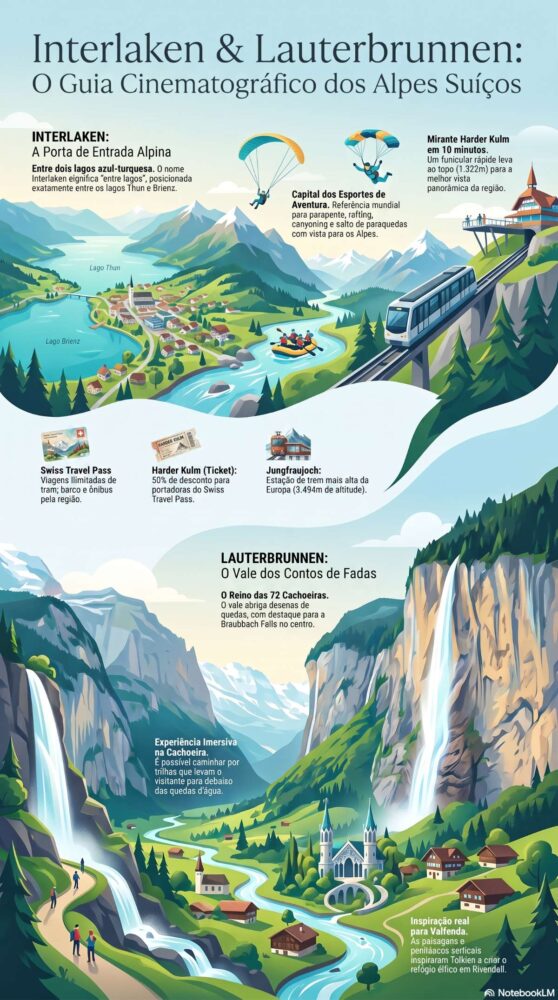 O que fazer em Interlaken e Como Ir para Lauterbrunnen, Suíça
